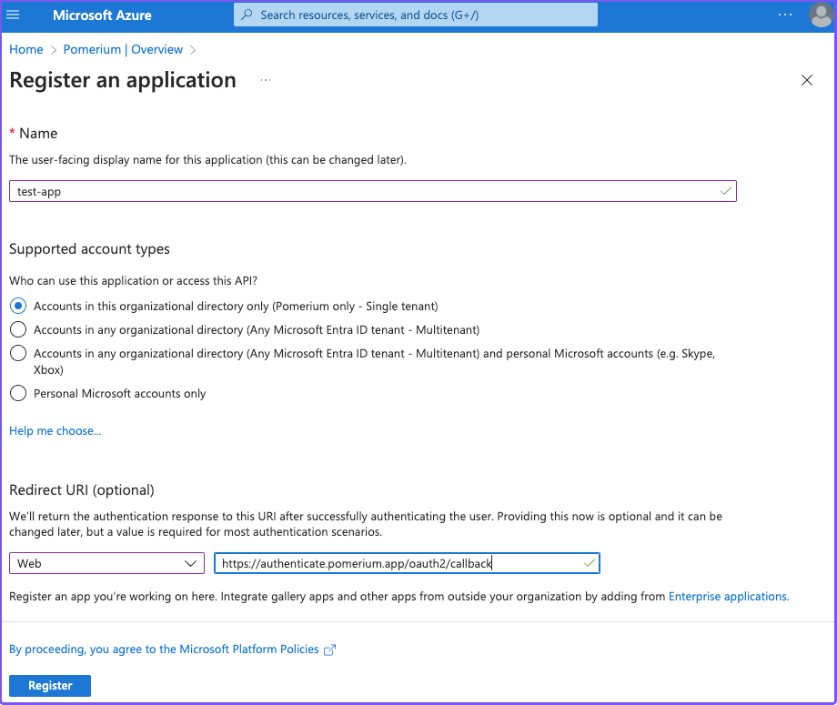 Enter your app's details