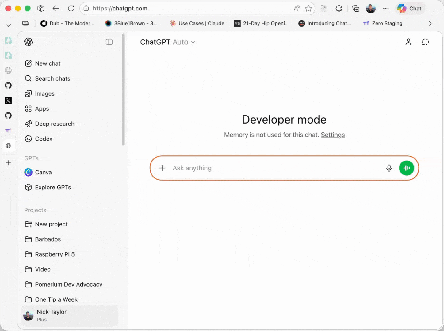 Registering an MCP app in ChatGPT
